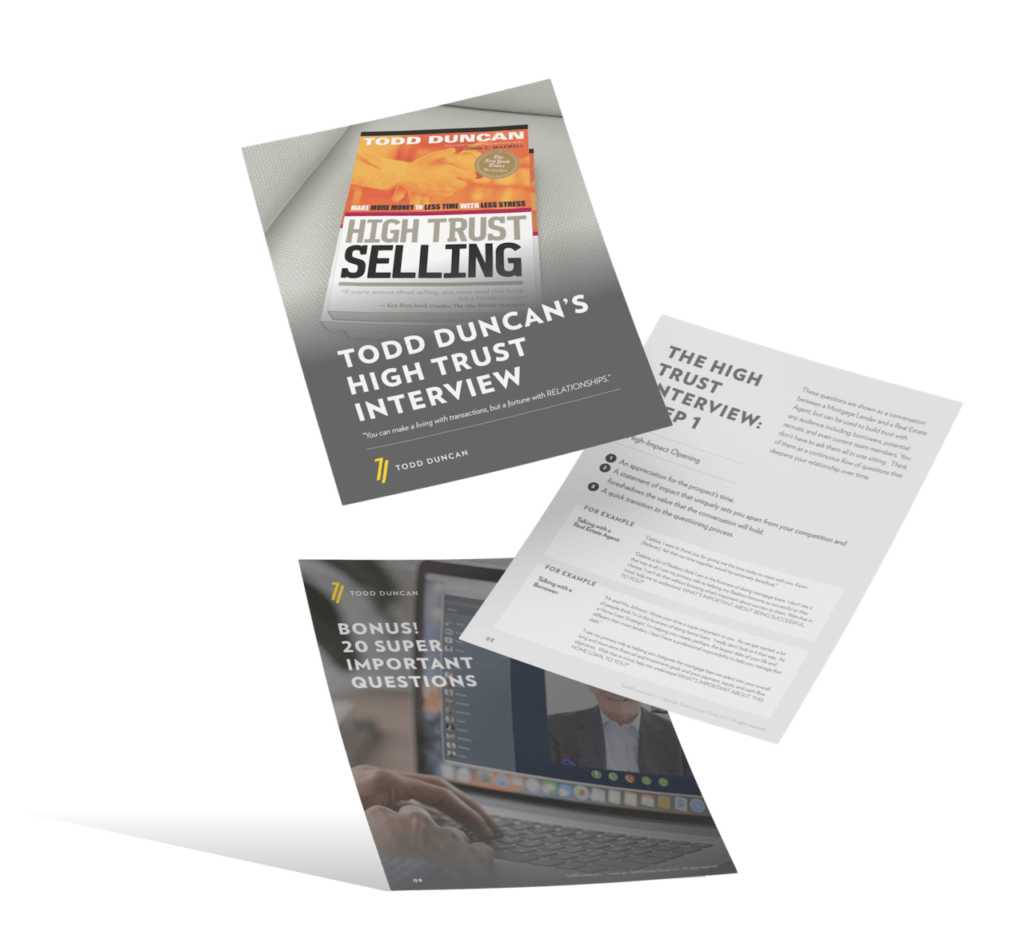 High Trust Selling step-by-step guide